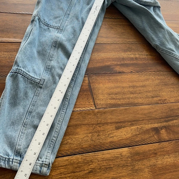 SIMPLE SOCIETY CARGO STRAIGHT SUPER HIGH RISE 5/27 BLUE ELASTIC WAISTBAND - Picture 11 of 15